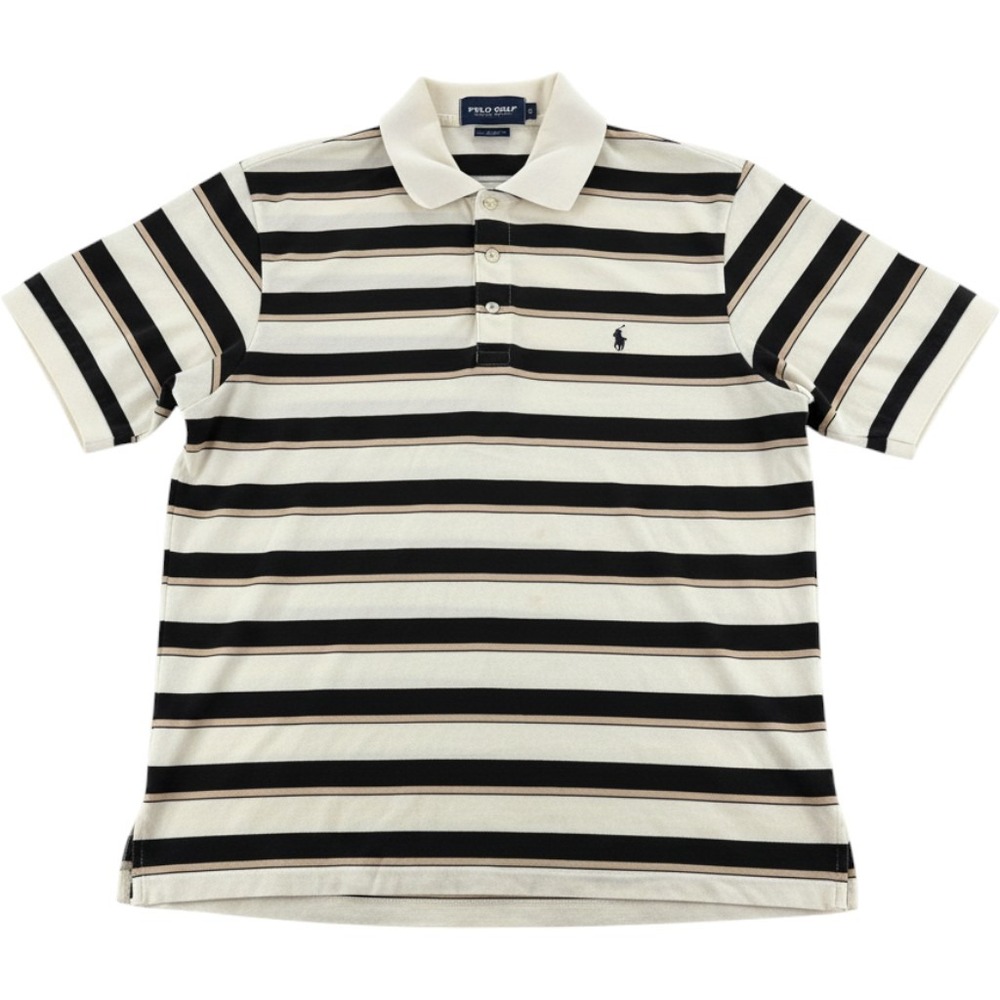 Polo Golf Ralph Lauren Polo Shirt Size M Striped Pima Cotton Short Sleeve 7639
